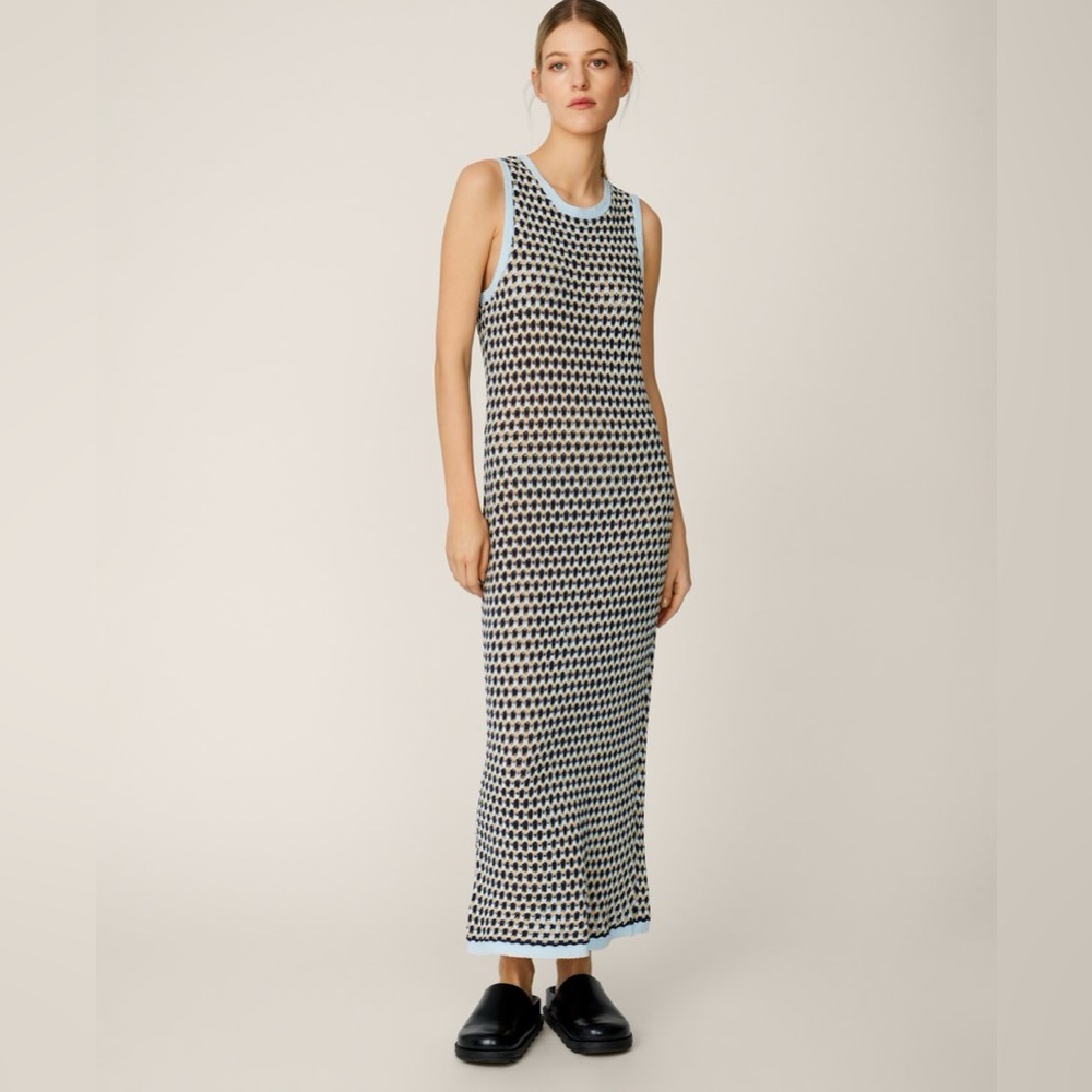 Multicolored Knitted Crochet Maxi Dress size S/M